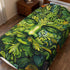 Green Man Face Forest Folklore Velveteen Plush Blanket Throw