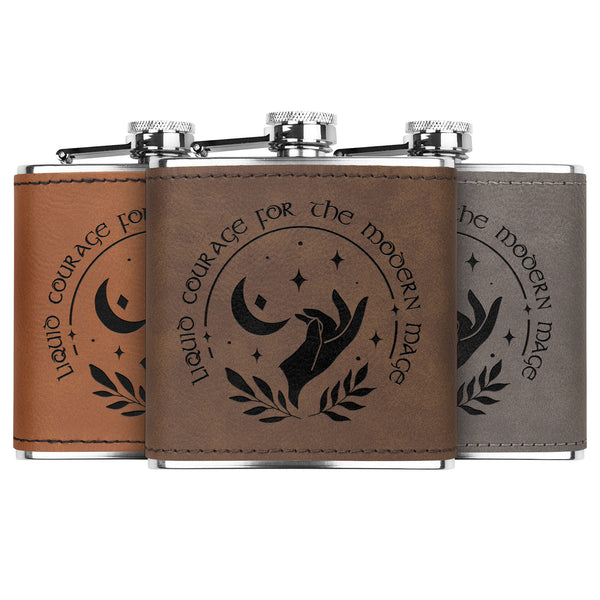 A Modern Mage's Liquid Courage 6oz Flask