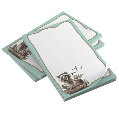 Baby Raccoon Memo Pad