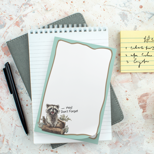 Baby Raccoon Memo Pad