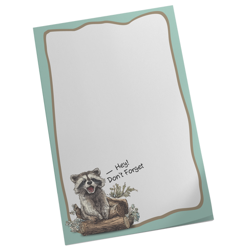 Baby Raccoon Memo Pad