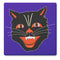 Black Cat Face Soapstone Coasters | Halloween Set of 4