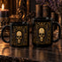 Gothic Skull Mug, Black Lavender Parlor Ceramic Coffee Mug