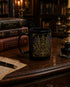Black Lavender Pentacle Mug, Gothic Botanical Ceramic Coffee Mug