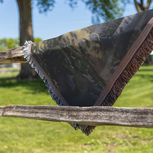 Excalibur In The Stone Woven Cotton Blanket