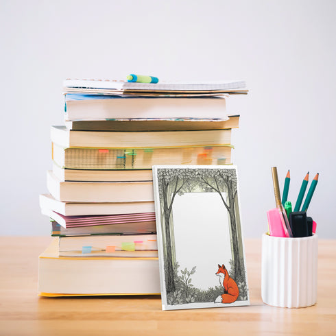 Fox In The Woods Drawing Memo Pad