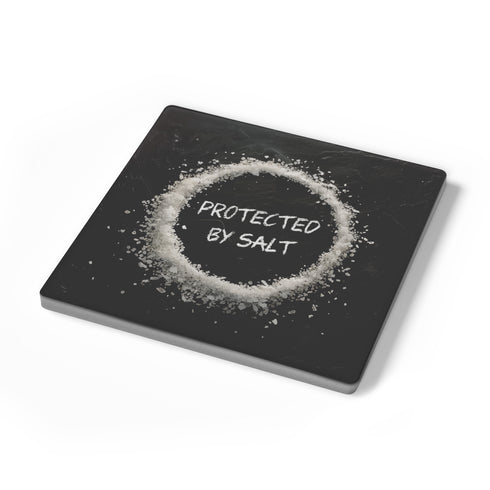 Funny Protected By Salt Witches Stone Coaster Set