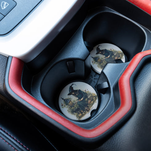Garden Witch Car Coasters