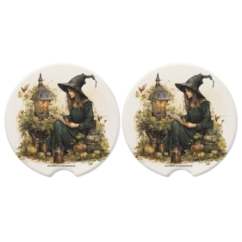 Garden Witch Car Coasters