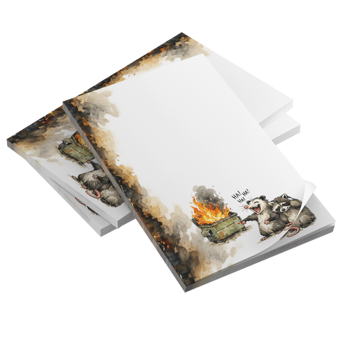 Laughing Possum Dumpster Fire Memo Pad