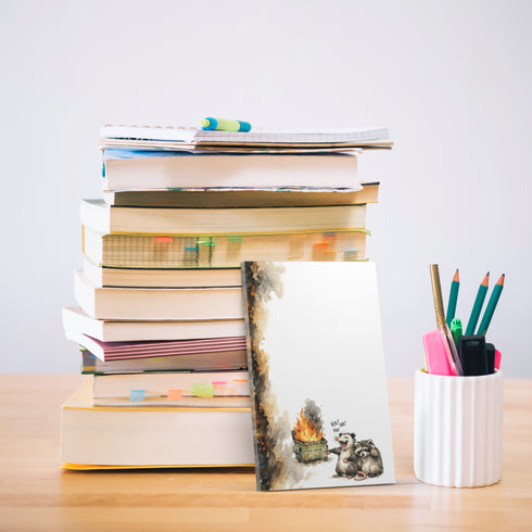 Laughing Possum Dumpster Fire Memo Pad