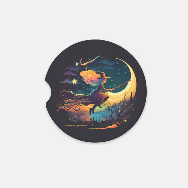 Witch Among The Stars Sandstone Car Coaster