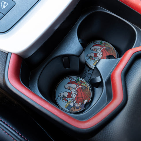 Santa Christmas Car Coasters