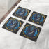 Stained Glass Dragon Stone Coasters For Fantasy and Dragon Lovers - Set of 4 Coasters