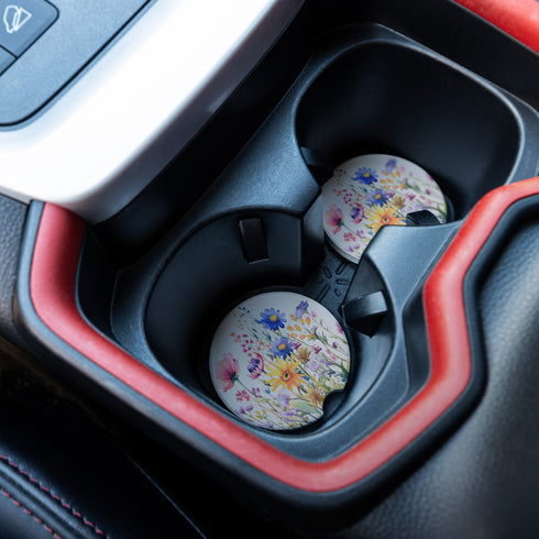 Wildflowers Car Coasters