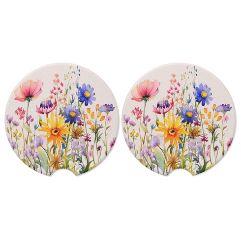 Wildflowers Car Coasters
