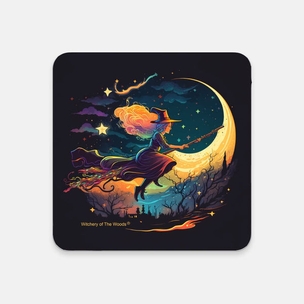 Witch Among The Stars Cork Back Coaster