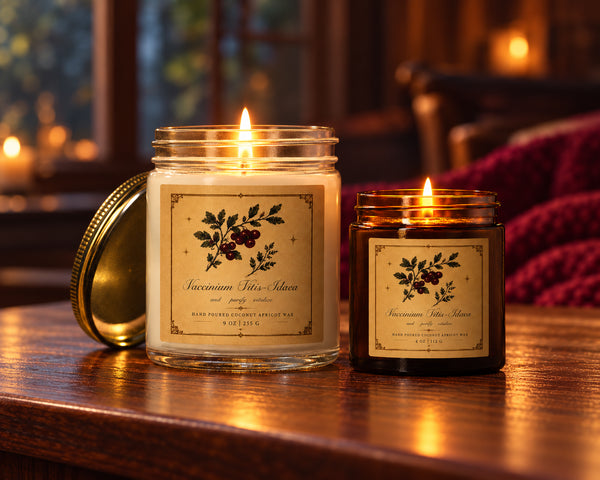 Crimson Berries Botanical Candle | Coconut Apricot Wax, 4 oz & 9 oz
