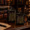 Black Lavender Pentacle Mug, Gothic Botanical Ceramic Coffee Mug