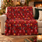 Krampus Christmas Blanket | Gothic Creepmas Velveteen Fleece Throw
