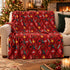 Krampus Christmas Blanket | Gothic Creepmas Velveteen Fleece Throw