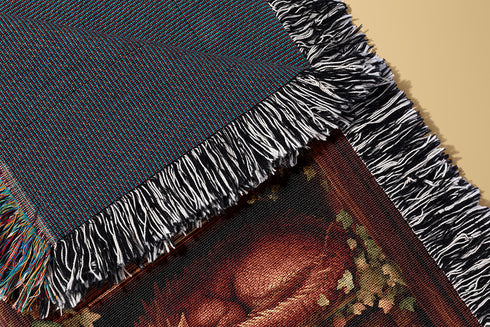 Sleeping Dragon Woven Blanket | Fantasy Cotton Throw
