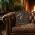 Medieval Dragon Floral Woven Cushion | Gothic Tapestry Pillow