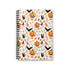 Halloween Pumpkins & Ghosts Spiral Notebook | Autumn Black Cat Journal