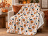 Halloween Velveteen Plush Blanket | Pumpkin, Bat & Ghost Throw