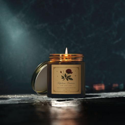 Red Clover Botanical Candle | Coconut Apricot Wax, 4 oz & 9 oz