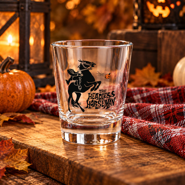 Headless Horseman Shot Glass | Retro Halloween 1.5 oz