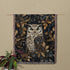 Woodland Owl & Holly Woven Cotton Throw Blanket – Christmas Jacquard Forest Tapestry