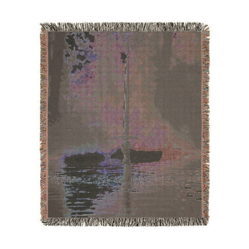 Lady of the Lake Excalibur Woven Blanket | Arthurian Cotton Throw