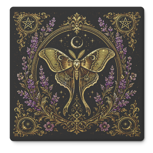 luna moth coasters