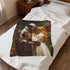 Medieval Knight & Lady Velveteen Blanket | Romantic Castlecore Throw