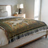 Medieval Hare Woven Blanket | Illuminated Manuscript Rabbit Cotton Throw