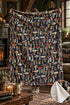 Mushroom Velveteen Plush Blanket – Cosy Woodland Throw for Home & Cabin Decor