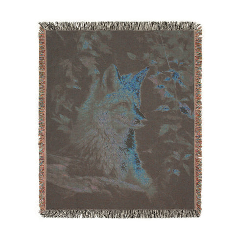 Red Fox Woven Blanket | Autumn Woodland Cotton Throw