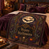 Victorian Halloween Velveteen Blanket | Gothic Moon & Bats Throw