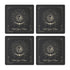 Blazing Sun and Moon Phase Customizable Soapstone Coasters - Set of 4