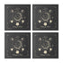 Celestial Moon and Moon Phase Customizable Namedrop Stone Coasters - Set of 4