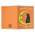 Black Cat Talking to Moon Samhain Greetings Card Sets