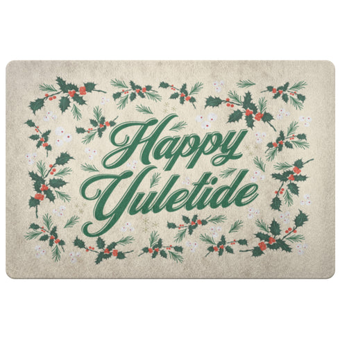 Happy Yuletide Festive Yule Door Mat