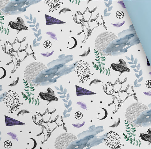 The Abstract Ravens In The Moonlight Wrapping Paper