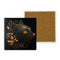 Black cat in the autumn forest stone coaster set