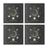 Celestial moon and moon phase stone coasters detail