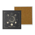 Celestial moon and moon phase personalised stone coaster set