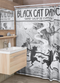 Black Cats Dancing Sheet Music Shower Curtain | Vintage Gothic Bathroom