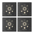 Sleepy sun and moon phases stone coasters detail
