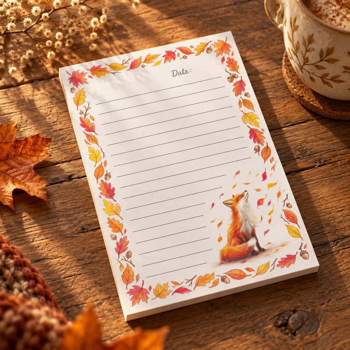Autumn Fox Post-it® Notes | Woodland Cottagecore Memo Pad